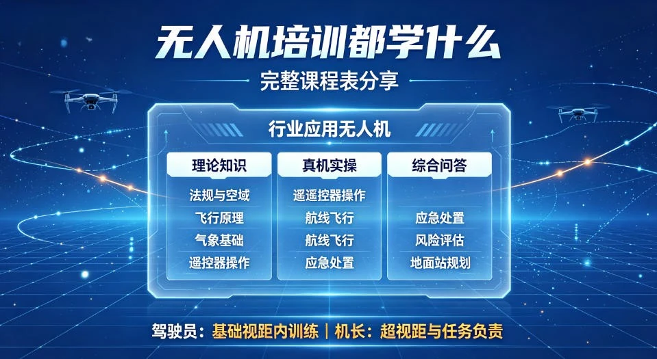 无人机培训都学什么?完整课程表分享