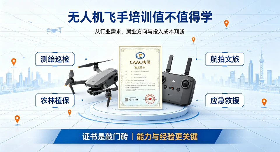 低空经济风口,无人机飞手培训到底值不值得学